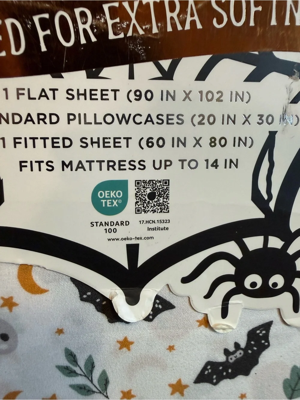 Envogue Queen 4-Piece Sheet Set NWT Halloween Summerween Soft
